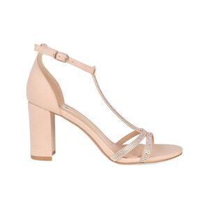 JOURNEE COLLECTION Womens Blush Pink Denali Round Toe Block Heel Sandals 10 M